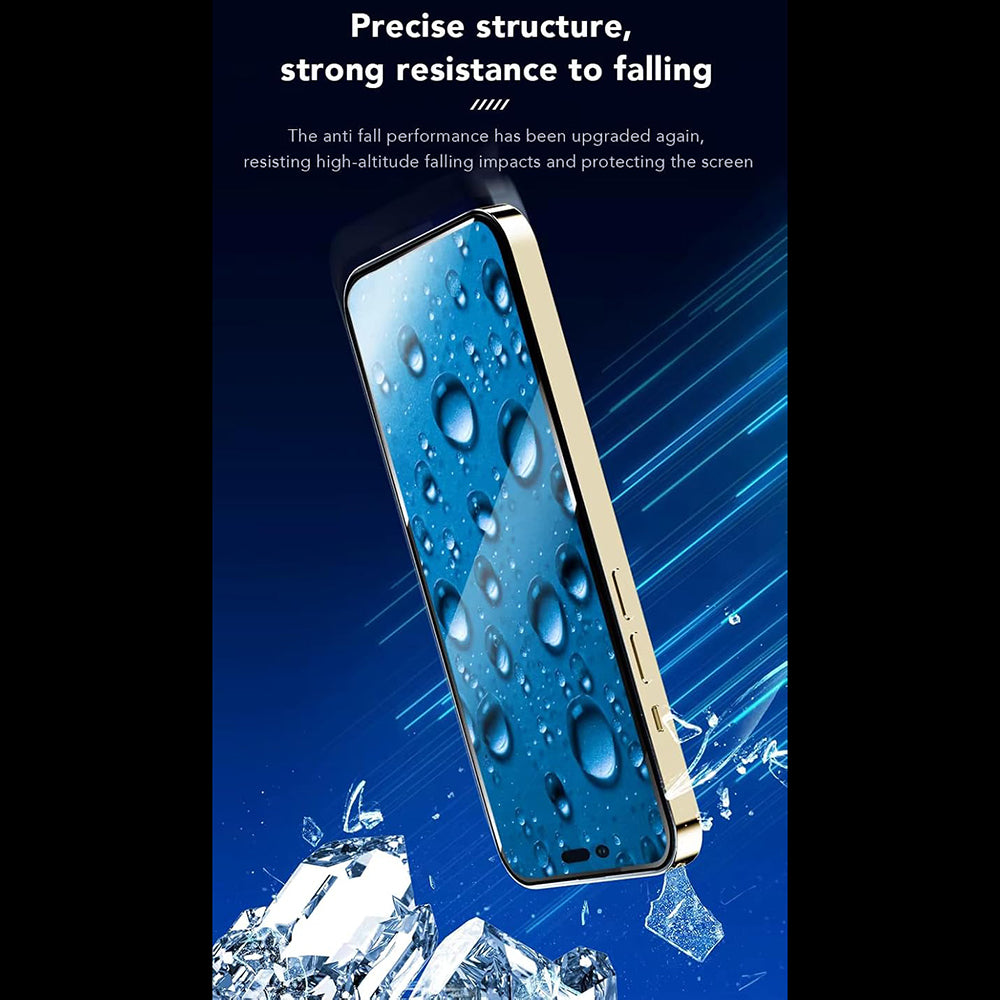 Zaštitna folija za ekran Anank 3X Reinforced za Apple iPhone 15 Pro Max, Kaljeno staklo, Full Glue, 2.5D, Crna