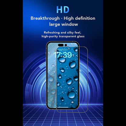 Zaštitna folija za ekran Anank 3X Reinforced za Apple iPhone 15 Pro Max, Kaljeno staklo, Full Glue, 2.5D, Crna
