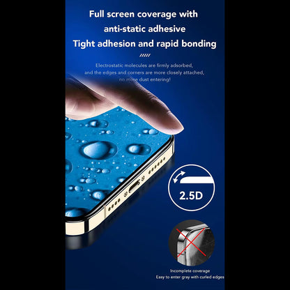 Zaštitna folija za ekran Anank 3X Reinforced za Apple iPhone 16 Pro Max, Kaljeno staklo, Full Glue, 2.5D, Crna