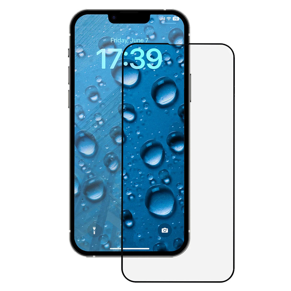 Zaštitna folija za ekran Anank 3X Reinforced za Apple iPhone 17e / 16e / 14 / 13 Pro, Kaljeno staklo, Full Glue, 2.5D, Crna