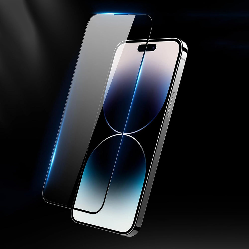 Zaštitna folija za ekran Anank 5X pojačana protiv pucanja za Apple iPhone 17 Pro Max, Kaljeno staklo, Full Glue, 3D, Crna