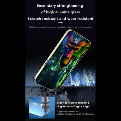 Zaštitna folija za ekran Anank protiv otisaka prstiju za Apple iPhone 14 Pro Max, kaljeno staklo, puna ljepila, 2.5D, crna