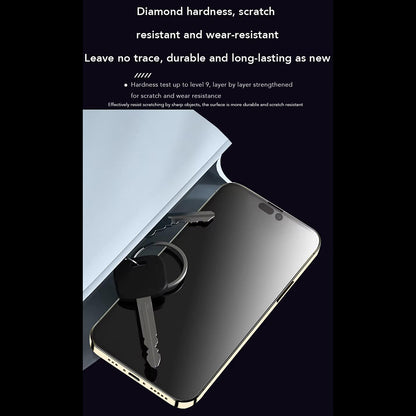 Zaštitna folija za ekran Anank protiv otisaka prstiju za Apple iPhone 14 Pro, kaljeno staklo, puna ljepila, 2.5D, crna