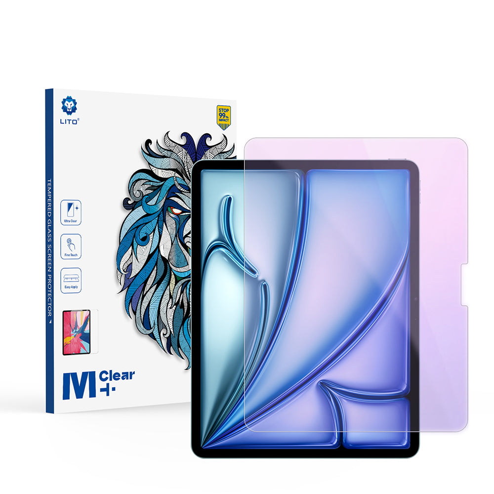 Zaštitna folija za ekran Anti Blue Light Lito Classic za Apple iPad Air 13 (2026) / Pro 13 (2025), Kaljeno staklo, Full Glue, 2.5D