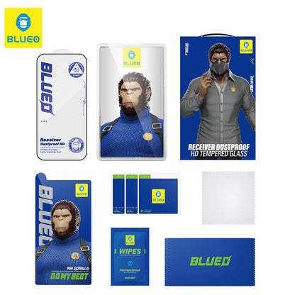 Zaštitna folija za ekran Blueo Anti-Dust HD za Apple iPhone 16 Plus / 15 Plus, Kaljeno staklo, Full Glue, Crna