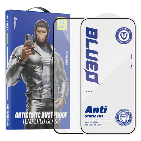 Zaštitna folija za ekran Blueo Anti-Static HD za Apple iPhone 11 / XR, Kaljeno staklo, Full Glue, Crna