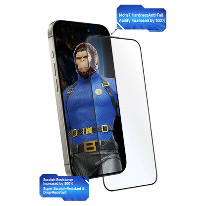 Zaštitna folija za ekran Blueo Crystal Anti-Scratch Applicator za Apple iPhone 16 Pro Max, Kaljeno staklo, Full Glue, Crna