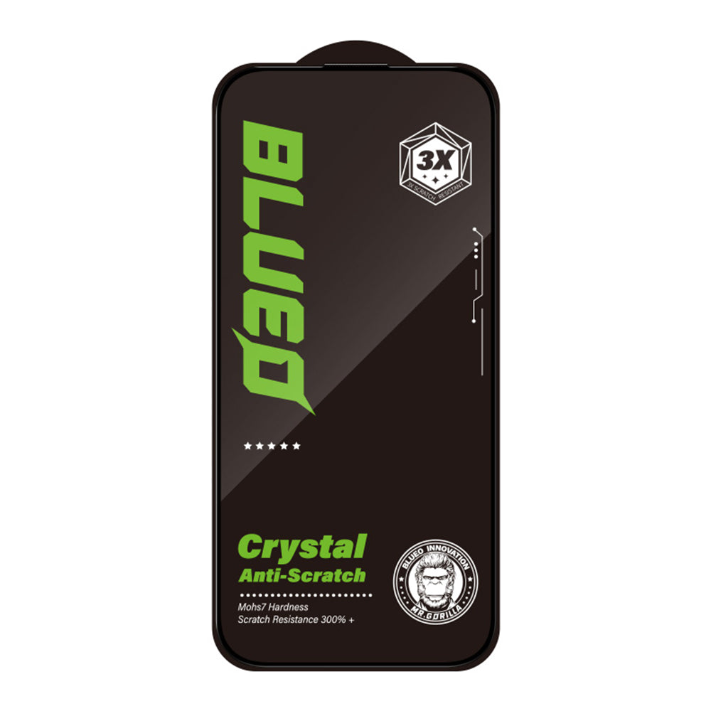 Zaštitna folija za ekran Blueo Crystal Anti-Scratch za Apple iPhone 16 Plus / 15 Plus, Kaljeno staklo, Full Glue, Crna