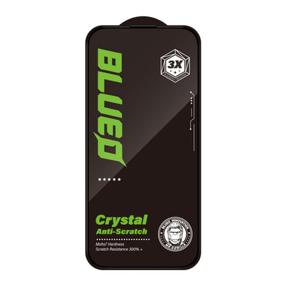 Zaštitna folija za ekran Blueo Crystal Anti-Scratch za Apple iPhone 16 Plus / 15 Plus, Kaljeno staklo, Full Glue, Crna