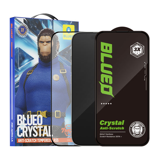 Zaštitna folija za ekran Blueo Crystal Anti-Scratch za Apple iPhone 16 Pro, Kaljeno staklo, Full Glue, Crna