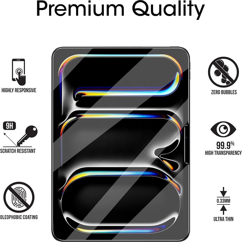 Zaštitna folija za ekran Blueo HD za Apple iPad Pro 11 (2024), Kaljeno staklo, Full Glue