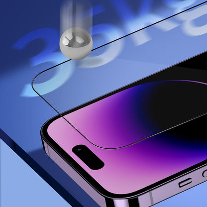 Zaštitna folija za ekran Blueo Sapphire Applicator Pro za Apple iPhone 15 Pro, Kaljeno staklo, Full Glue, Crna