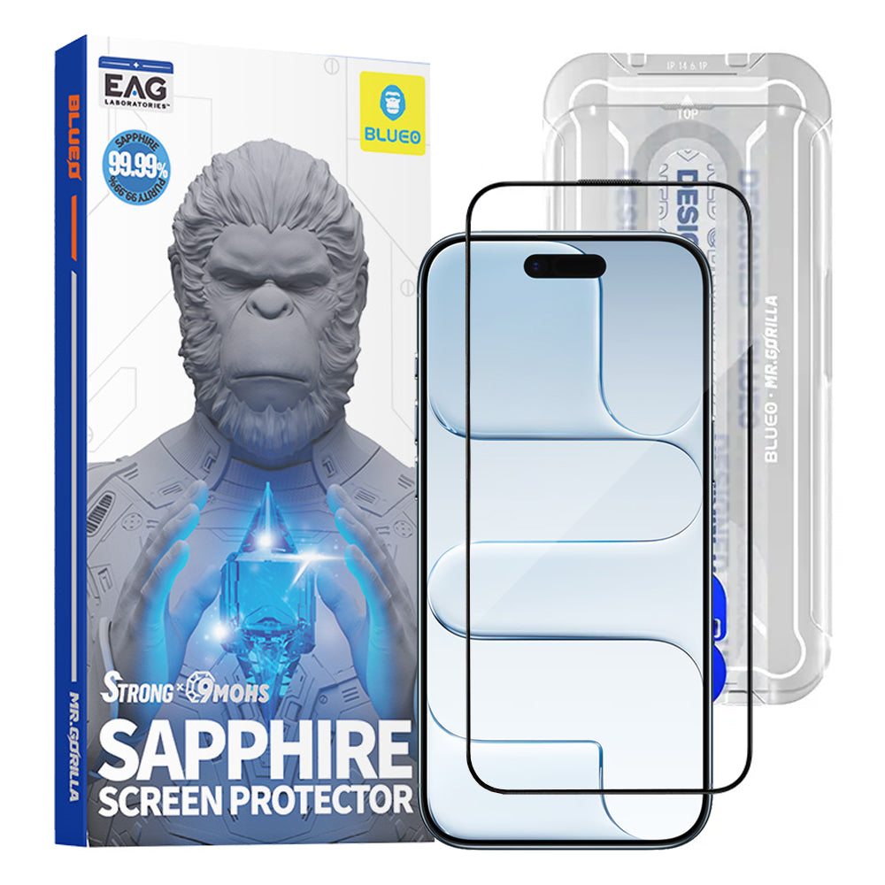 Zaštitna folija za ekran Blueo Sapphire Applicator Pro za Apple iPhone 17 Air, Kaljeno staklo, Full Glue