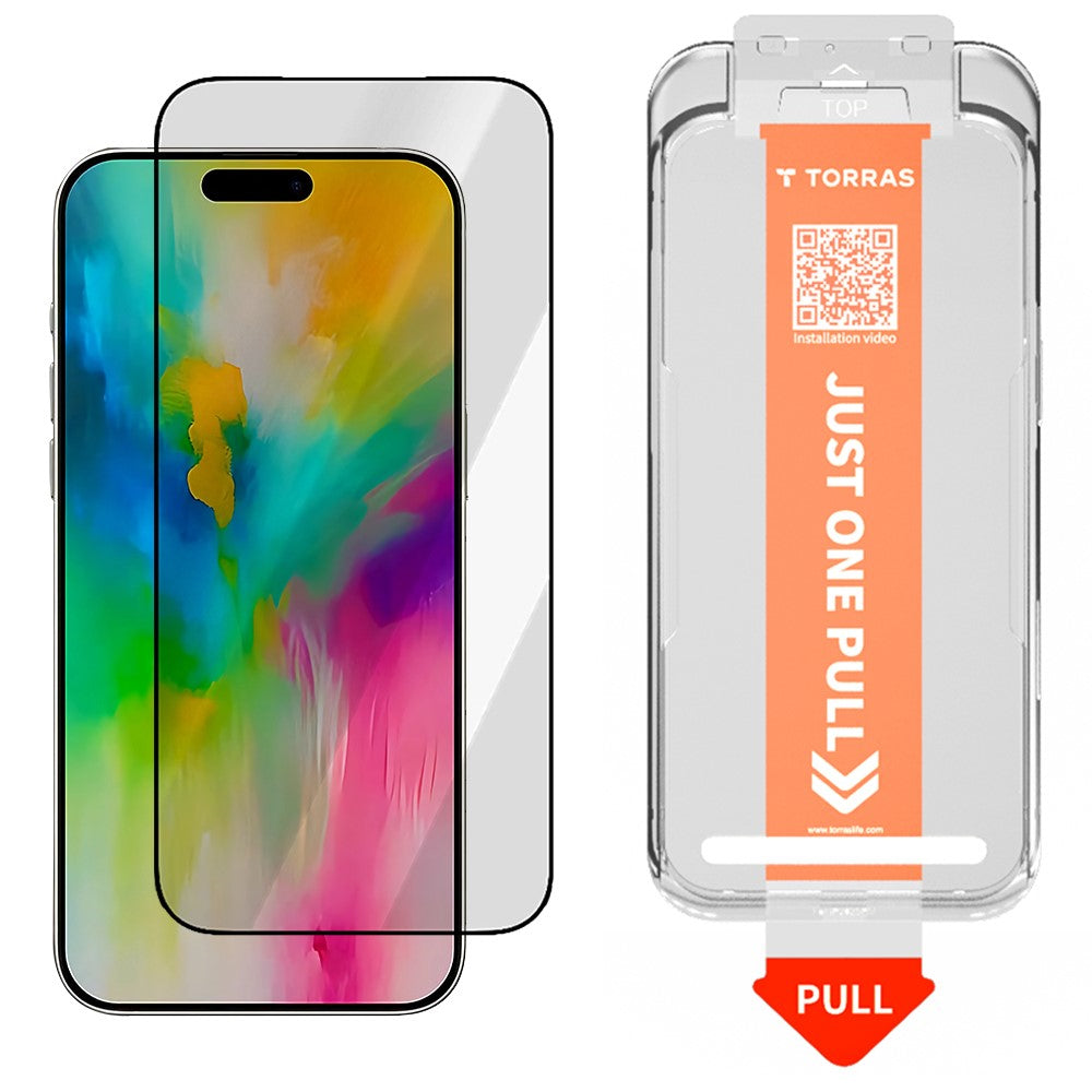 Zaštitna folija za ekran Torras GlassGo Install Master za Apple iPhone 17, Kaljeno staklo, Full Glue