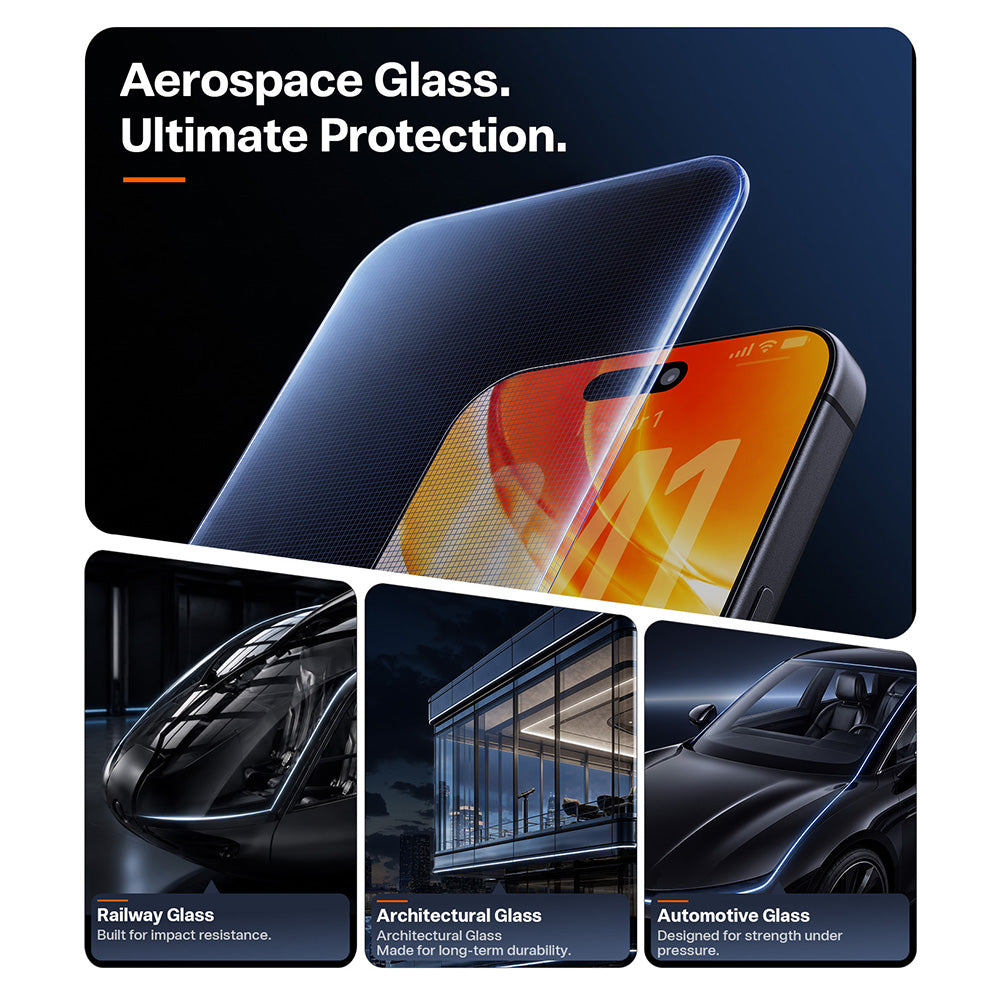 Zaštitna folija za ekran Torras OrigArmor za Apple iPhone 18 Pro / 17 Pro, Kaljeno staklo, Puno ljepilo
