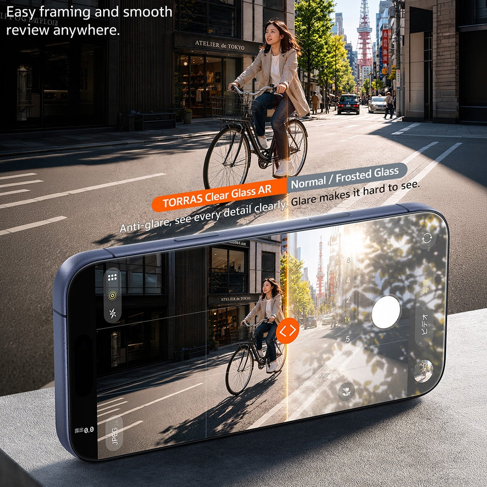 Zaštitna folija za ekran Torras Sunview AR za Apple iPhone 18 Pro / 17 Pro, Kaljeno staklo, Puno ljepilo