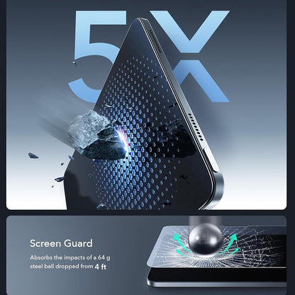 Zaštitna folija za ekran ESR Armorite Paper Feel UltraFit za Apple iPad Air 11 (2026) / Air 11 (2025), Kaljeno staklo, Full Glue, Set od 2 komada