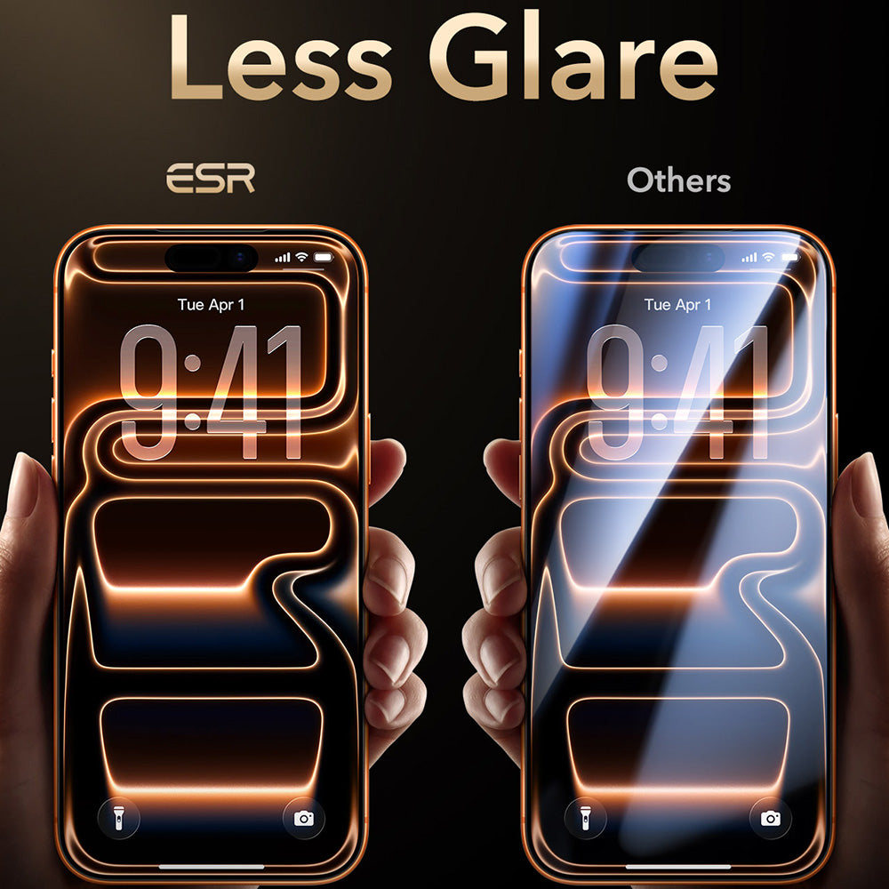 Zaštitna folija za ekran ESR Armorite Pro UltraFit za Apple iPhone 18 Pro / 17 Pro, Kaljeno staklo, Puna ljepila, Crna