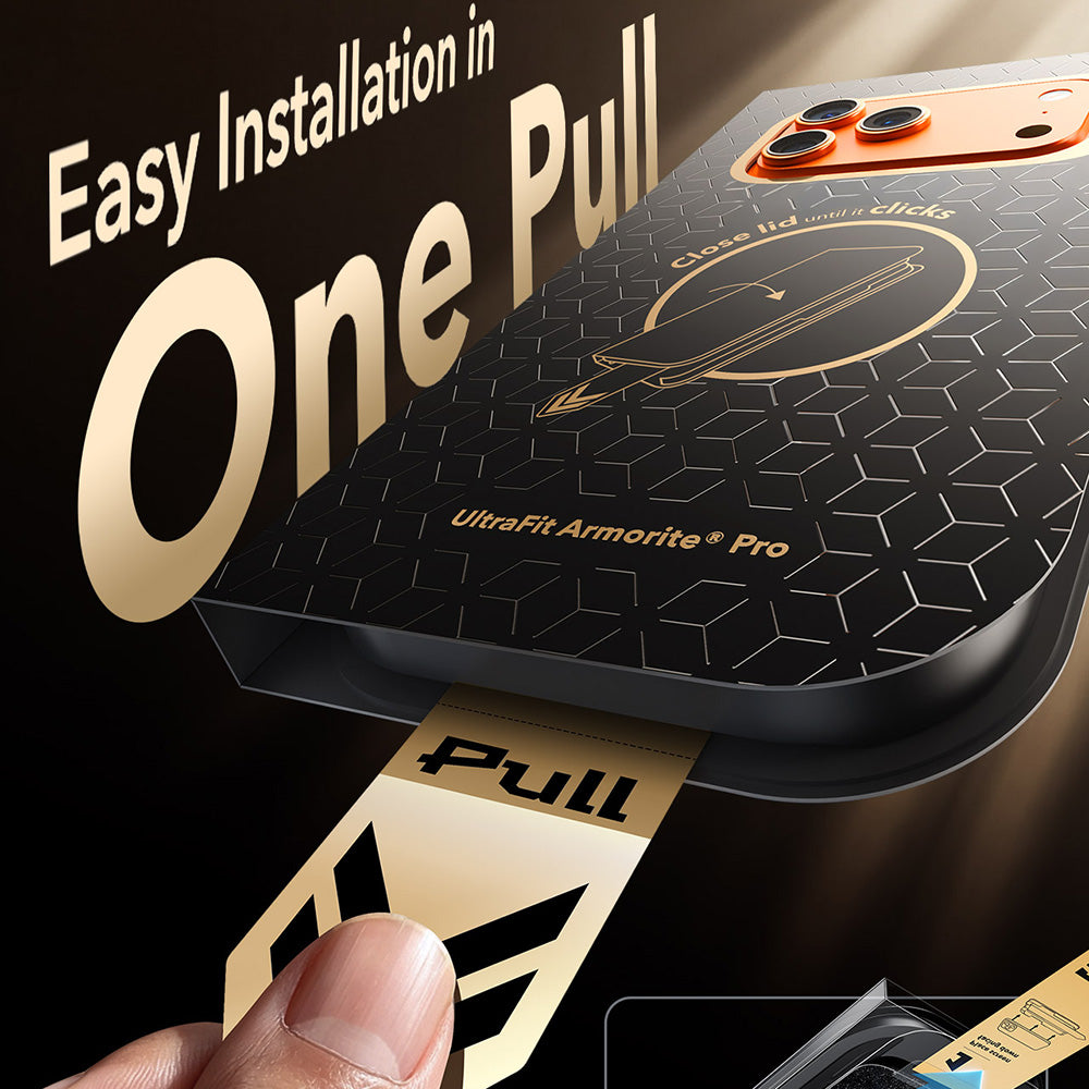 Zaštitna folija za ekran ESR Armorite Pro UltraFit za Apple iPhone 18 Pro Max / 17 Pro Max, Kaljeno staklo, Full Glue, Crna