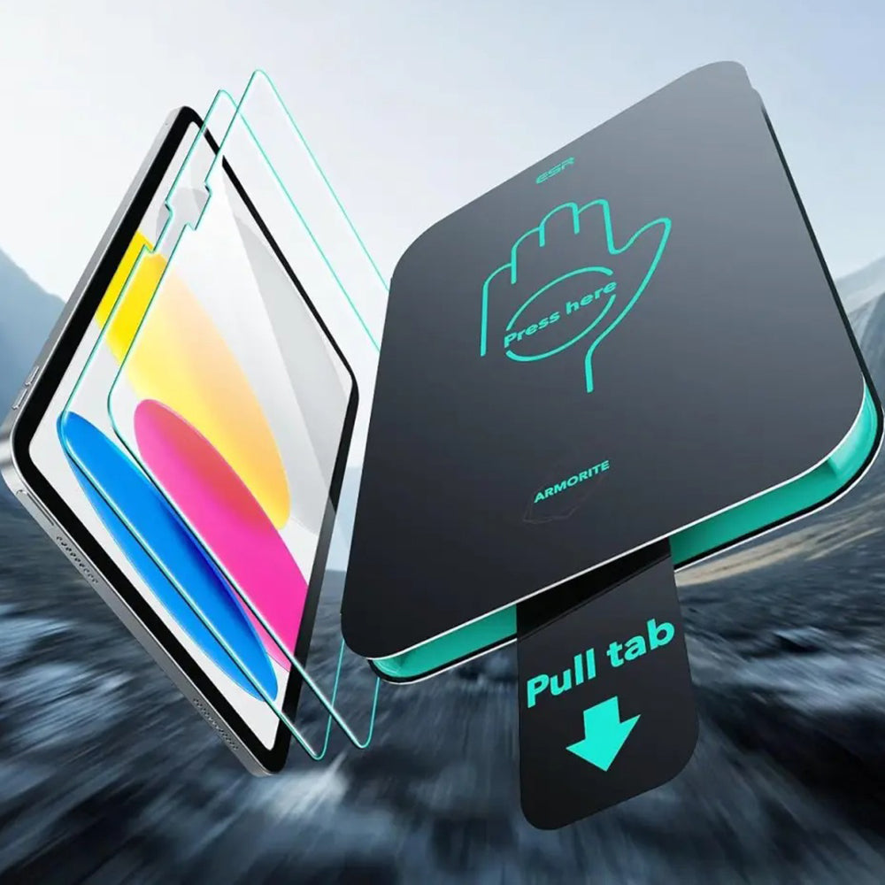 Zaštitna folija za ekran ESR Armorite UltraFit za Apple iPad (2025) / (2022), Kaljeno staklo, Full Glue, Set od 2 komada