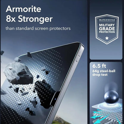 Zaštitna folija za ekran ESR Armorite UltraFit za Apple iPad (2025) / (2022), Kaljeno staklo, Full Glue, Set od 2 komada