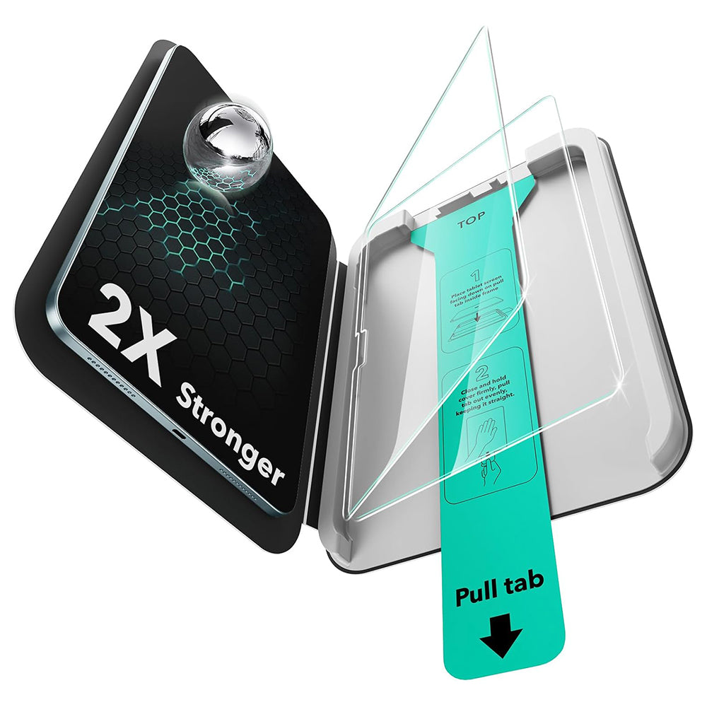 Zaštitna folija za ekran ESR Armorite UltraFit za Apple iPad Pro 13 (2025) / Pro 13 (2024), Kaljeno staklo, Full Glue, Set od 2 komada