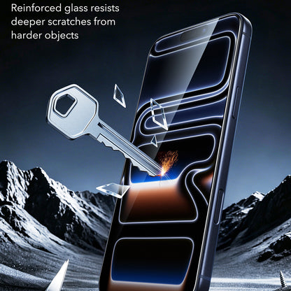Zaštitna folija za ekran ESR Armorite UltraFit za Apple iPhone 18 Pro / 17 Pro, Kaljeno staklo, Full Glue, Set od 2 komada, Crna