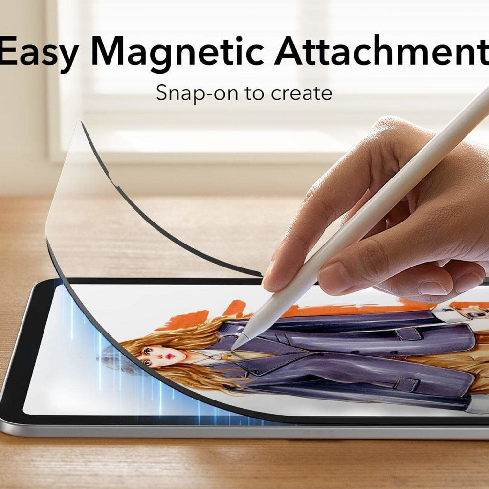 Zaštitna folija ESR Paper Feel Magnetic za ekran Apple iPad (2025) / (2022), Plastika