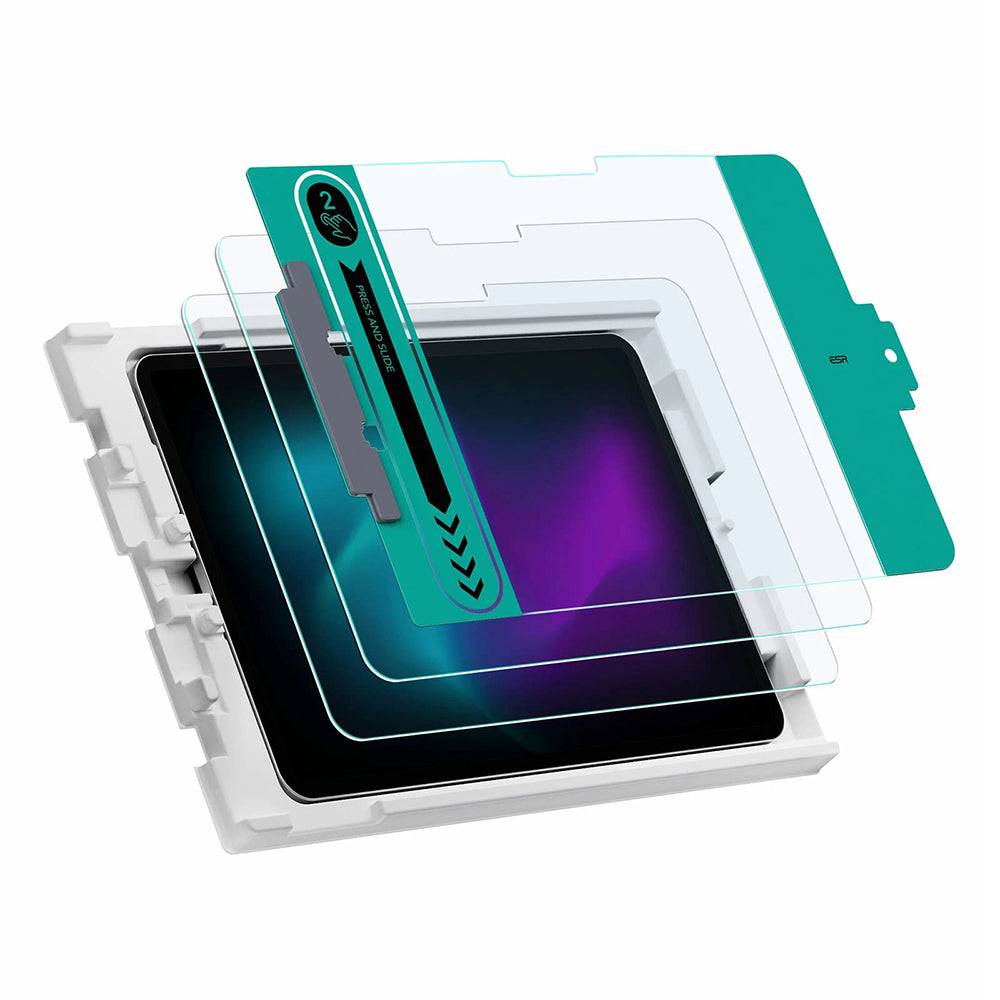 Zaštitna folija ESR za ekran Apple iPad Pro 11 (2024), Kaljeno staklo, Full Glue, Set od 2 komada