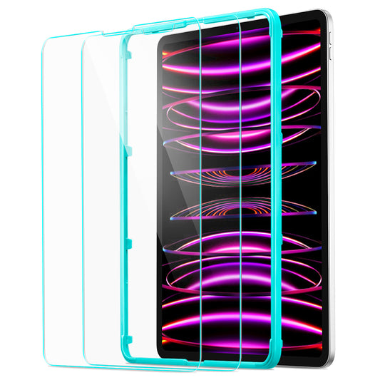 Zaštitna folija ESR za ekran Apple iPad Pro 12.9 (2022) / Pro 12.9 (2021) / Pro 12.9 (2020), Kaljeno staklo, Full Glue, Set od 2 komada