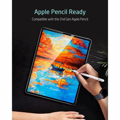 Zaštitna folija ESR za ekran Apple iPad Pro 12.9 (2022) / Pro 12.9 (2021) / Pro 12.9 (2020), Kaljeno staklo, Full Glue, Set od 2 komada