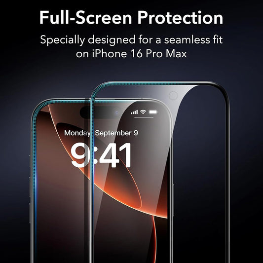 Zaštitna folija ESR za ekran Apple iPhone 17 Pro Max, Kaljeno staklo, Full Glue, Set od 3 komada