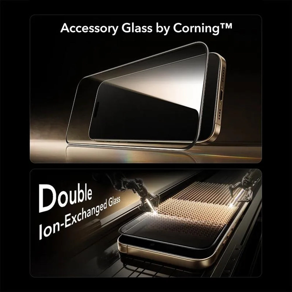 Zaštitna folija za ekran ESR UltraFit Armorite Pro za Apple iPhone 17 Pro, Kaljeno staklo, Full Glue, Crna