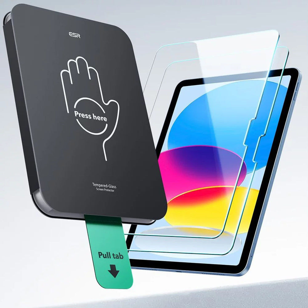 Zaštitna folija za ekran ESR UltraFit za Apple iPad (2025) / (2022), Kaljeno staklo, Full Glue, Set od 2 komada