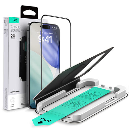 Zaštitna folija za ekran ESR UltraFit za Apple iPhone 17 Air, Kaljeno staklo, Full Glue, Crna
