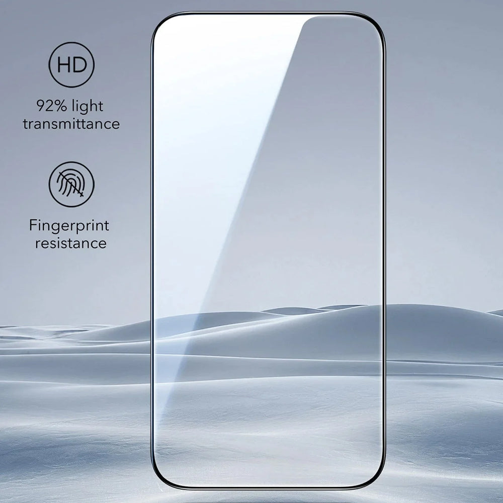 Zaštitna folija za ekran ESR UltraFit za Apple iPhone 18 Pro Max / 17 Pro Max, Kaljeno staklo, Full Glue, Set od 3 komada, Crna