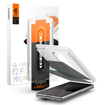 Zaštitna folija za vanjski ekran Privacy Spigen GlastR EZ FIT Pro HD za Samsung Galaxy Z Fold8 Ultra F976, Kaljeno staklo, Full Glue, Set od 2 komada