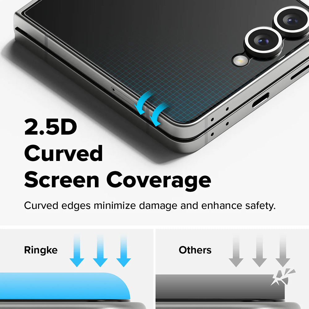 Zaštitna folija za vanjski zaslon Ringke Cover Display za Samsung Galaxy Z Flip7 F766, Kaljeno staklo, Full Glue, Set od 2 komada