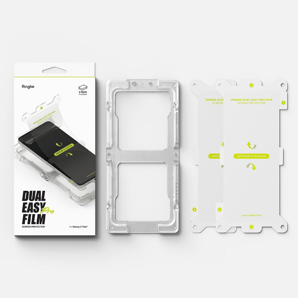 Zaštitna folija za unutarnji ekran Ringke Dual Easy Pro za Samsung Galaxy Z Flip7 F766, Plastika, Set od 2 komada