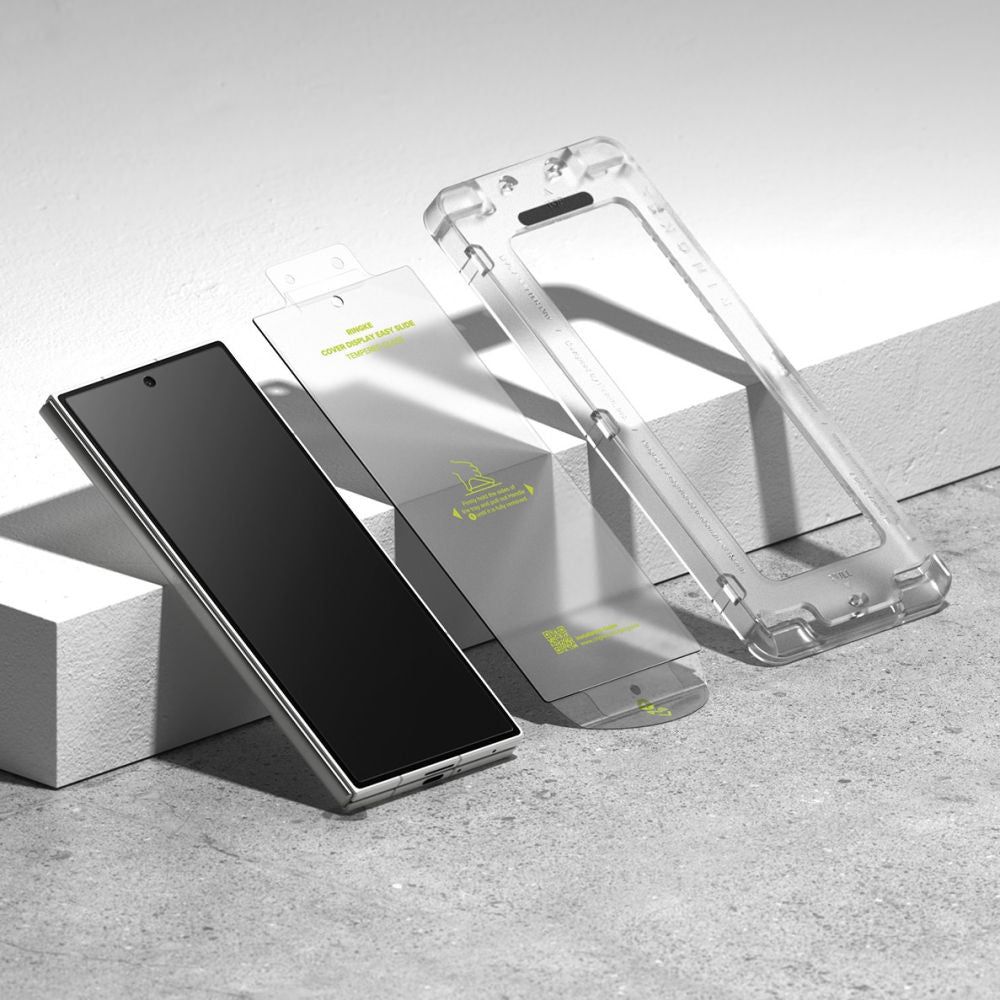 Zaštitna folija za vanjski ekran Ringke Easy Slide za Samsung Galaxy Z Fold7 F966, Kaljeno staklo, Full Glue, Set od 2 komada