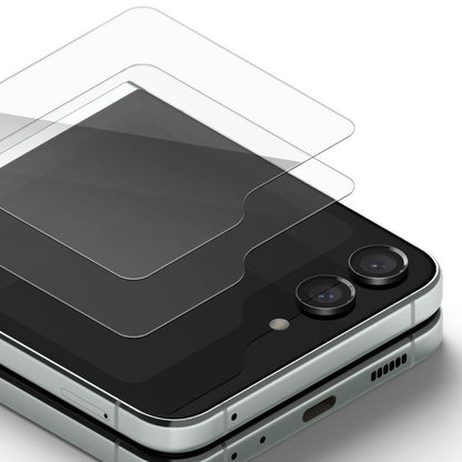 Zaštitna folija za vanjski ekran Ringke za Samsung Galaxy Z Flip5 F731, Kaljeno staklo, Full Glue, Set od 2 komada