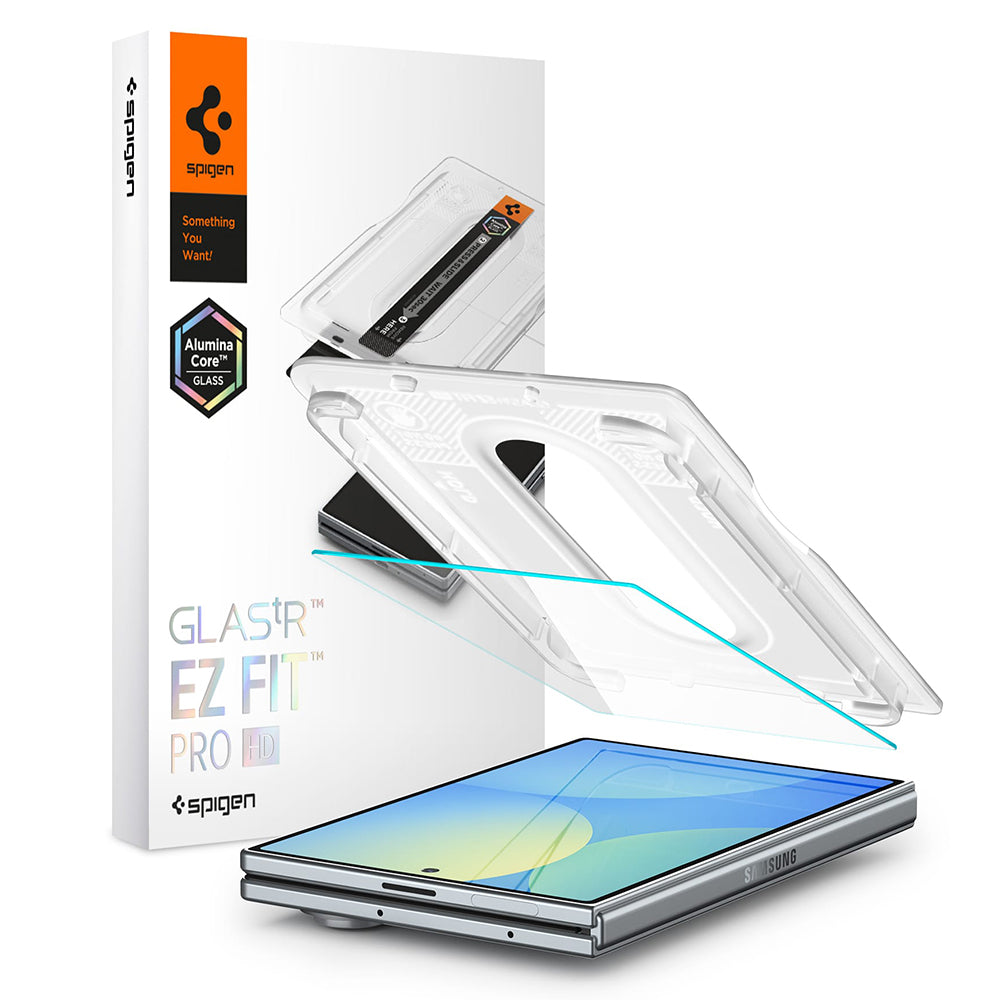 Zaštitna folija za vanjski ekran Spigen GlastR EZ FIT Pro HD za Samsung Galaxy Z Fold8 F971, Kaljeno staklo, Full Glue AGL11942