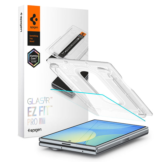 Zaštitna folija za vanjski ekran Spigen GlastR EZ FIT Pro HD za Samsung Galaxy Z Fold8 F971, Kaljeno staklo, Full Glue AGL11942