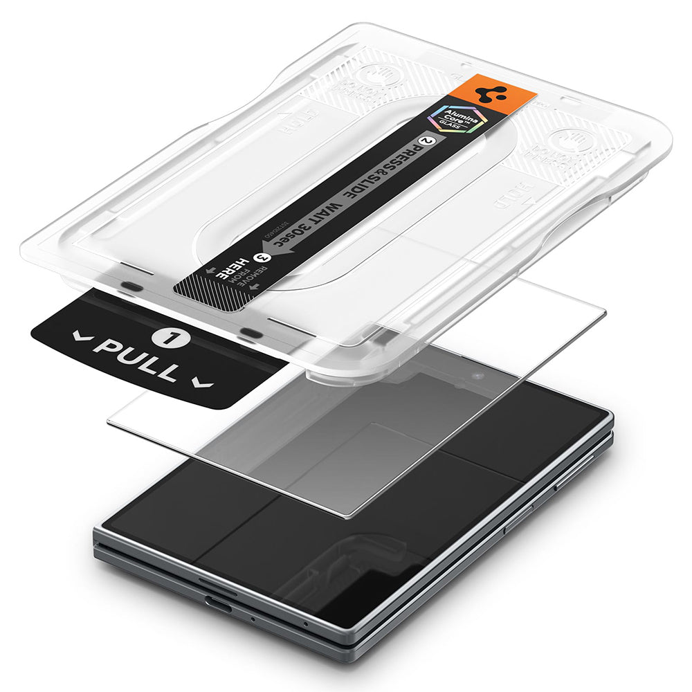 Zaštitna folija za vanjski ekran Spigen GlastR EZ FIT Pro HD za Samsung Galaxy Z Fold8 F971, Kaljeno staklo, Full Glue AGL11942