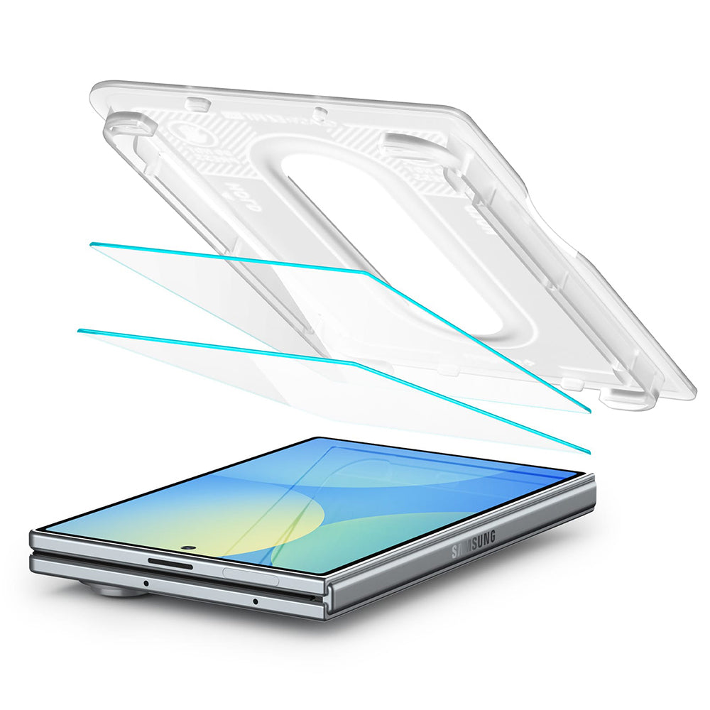 Zaštitna folija za vanjski ekran Spigen GlastR EZ FIT Pro HD za Samsung Galaxy Z Fold8 F971, Kaljeno staklo, Full Glue, Set od 2 komada AGL11943