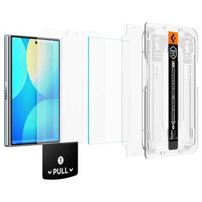 Zaštitna folija za vanjski ekran Spigen GlastR EZ FIT Pro HD za Samsung Galaxy Z Fold8 F971, Kaljeno staklo, Full Glue, Set od 2 komada AGL11943