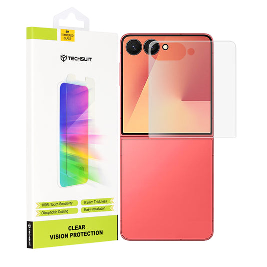 Zaštitna folija za vanjski ekran Techsuit Clear Vision za Samsung Galaxy Z Flip7 F766, Kaljeno staklo, Puno ljepilo