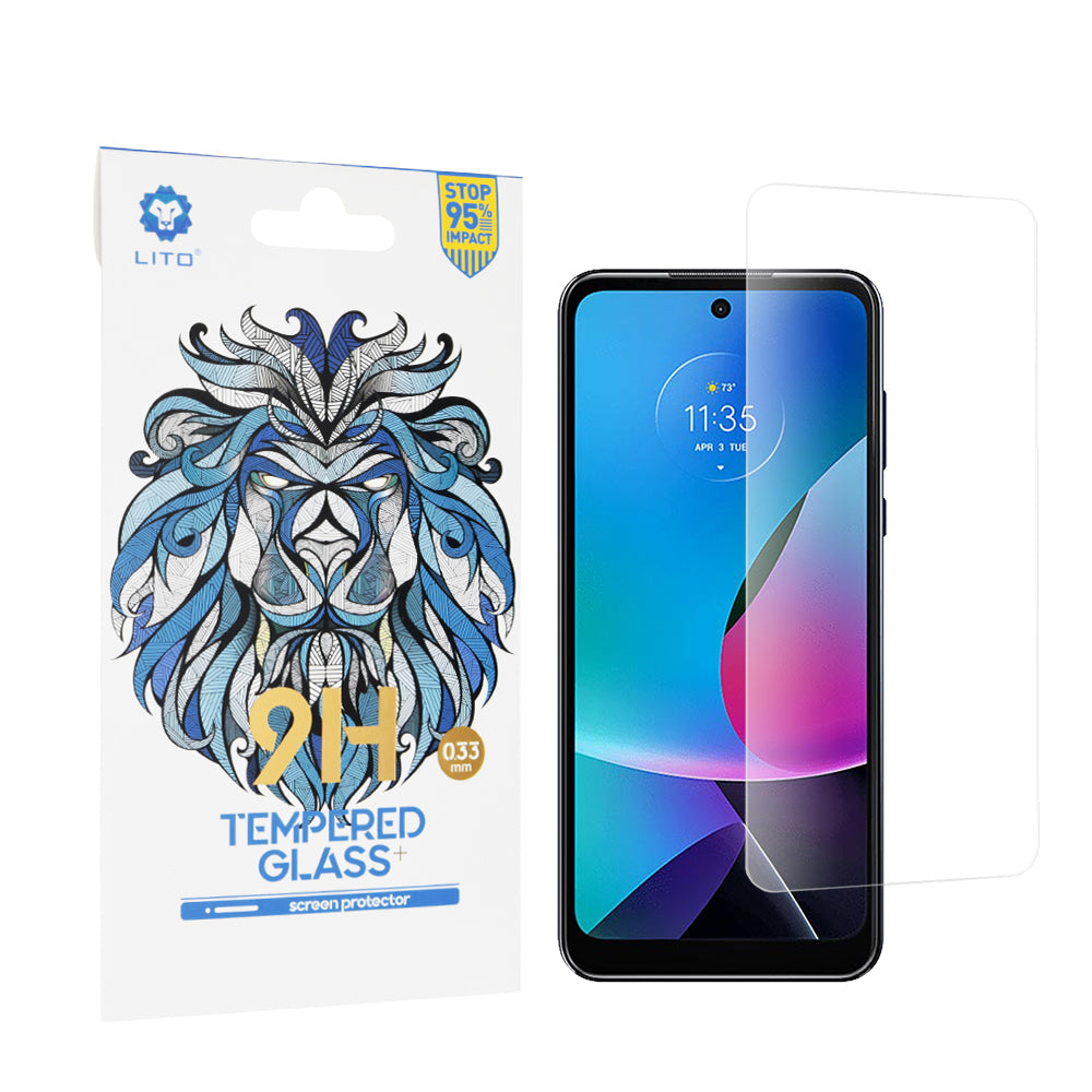 Zaštitna folija za ekran Lito Classic za Motorola Moto G Play (2023), Kaljeno staklo, Puno ljepilo, 2.5D