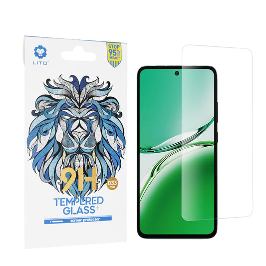 Zaštitna folija za ekran Lito Classic za Oppo Reno12 F 4G, Kaljeno staklo, Full Glue, 2.5D