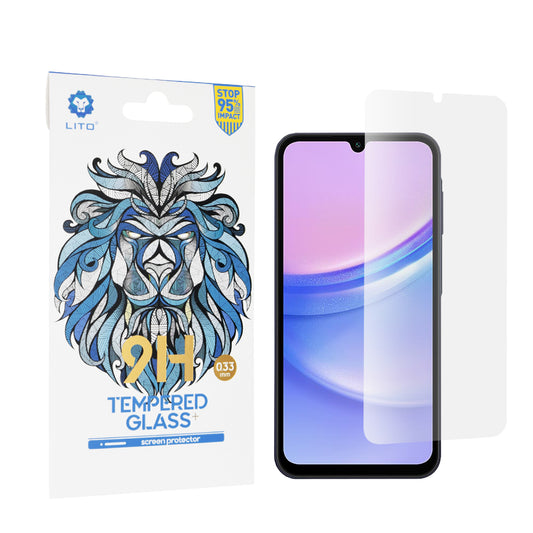 Zaštitna folija za ekran Lito Classic za Samsung Galaxy M15 / A15 5G A156 / A15 A155, Kaljeno staklo, Full Glue, 2.5D